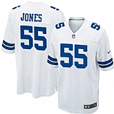 Nike Men & Women & Youth Cowboys #55 Jones White Team Color Game Jersey,baseball caps,new era cap wholesale,wholesale hats